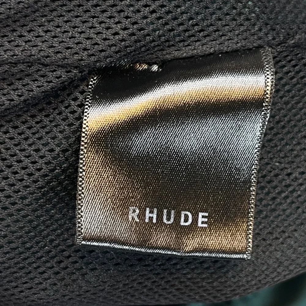 Rhude Mens Shorts Green Cream‎ Colorblock Graphic Streetwear Luxury Large